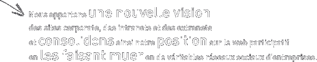 Nous apportons une nouvelle vision des sites corporate