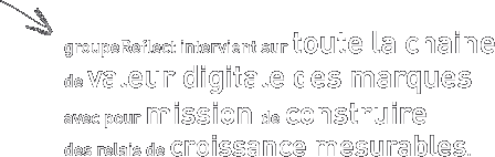 groupeReflect intervient sur toute la chaine de valeur digitale des marques avec pour mission de construire des relais  de croissance mesurables