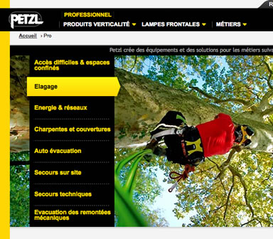 illustration Petzl - site Web