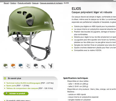 illustration Petzl - site Web
